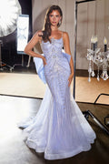 Metallic Crystal Fitted Dress
