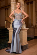 Valleria Beaded Fitted Evening Gown