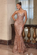 Beaded Embroidery Over Tulle And Spaghetti Straps